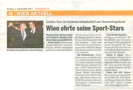 Österrreich Bericht Sportlerehrung Wien